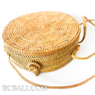 New Circle Star Rattan Sling Bags Full Handwoven Unique